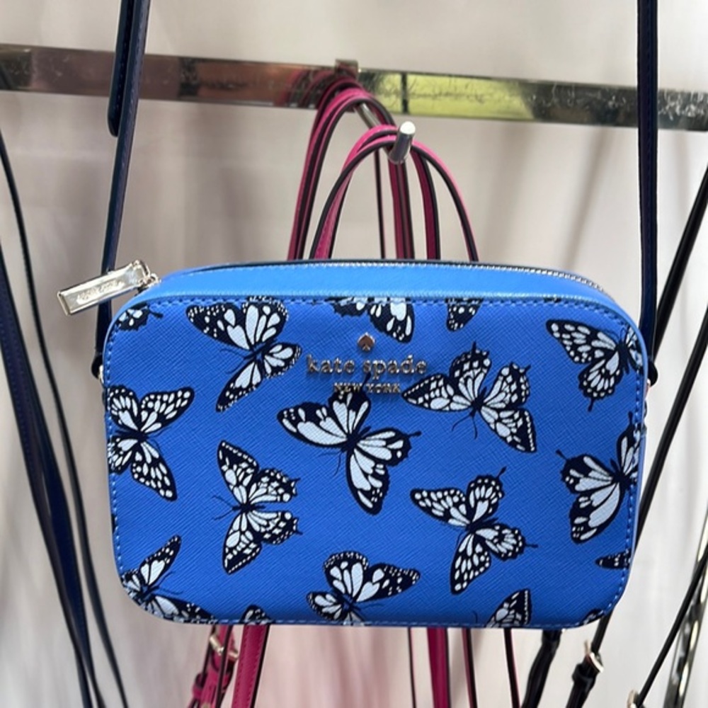 Kate Spade Staci Butterfly Sky Printed Mini Camera Bag, 
Blue Multi 
NWT